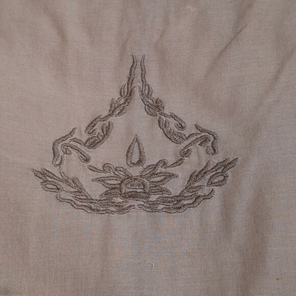 Pin Tuck Smock Dress Size M Cotton Batiste Lined Sleeveless Embroidered Light - Picture 7 of 15